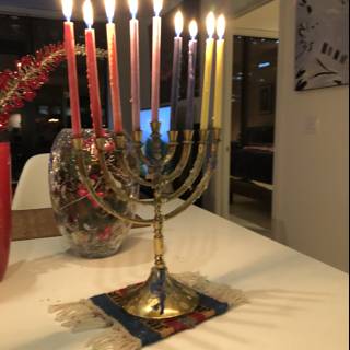 The Glowing Hanukkah Menorah