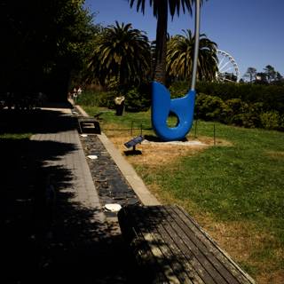 The Blue Guitar Sculpture - Summer Day at de Young Museum