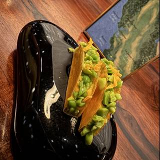 Global Gastronomy - Taco de Eggplant and Guacamole
