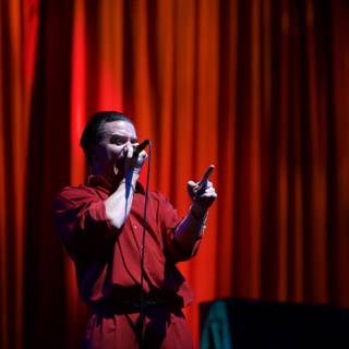 Red-shirted Mike Patton Rocks Coachella Stage