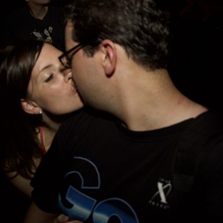 Stolen Kiss in the Dark at a Nightclub