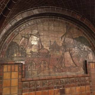 Nautical Mosaic Wall at LA Church