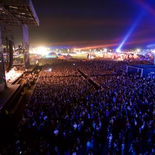 Electrifying Night Sky at Coachella Rock Concert