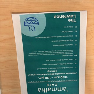 Ammatha Cafe Menu Displayed on Wooden Table