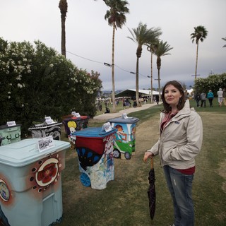Artistic Recycling Bins at Coachella Music Festival 2012