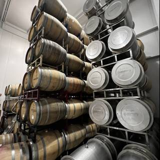 A Barrel-Filled Room in Napa