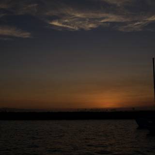 Sunset Sailboat on Lake