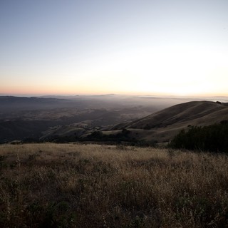 Golden Dusk Over Mount Diablo's Rolling Hills
