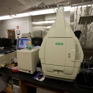 Microscope in a Caltech Laboratory