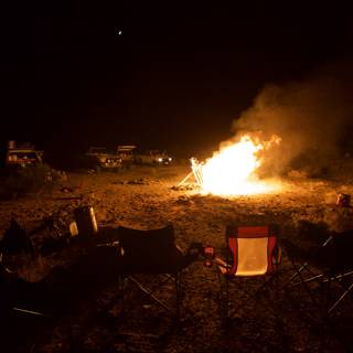 Night Camping by the Bonfire