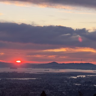 Sunset Over San Francisco Bay from East Bay Hills