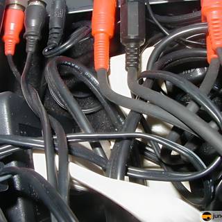 Tangled Up Box of Adapters and Cords