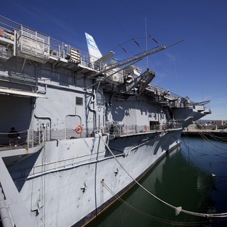 USS Hornet Aircraft Carrier Docked at Museum