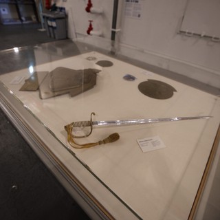 Historic Military Sword Display in Museum Case
