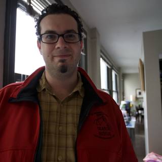 Red Jacket and Glasses