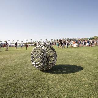 Sphere Sculpture on the Grass at Coachella