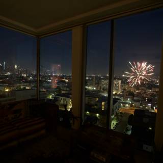 Fireworks Illuminating the Living Room