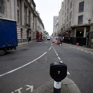Bollard Number Seven on London Street Construction Zone