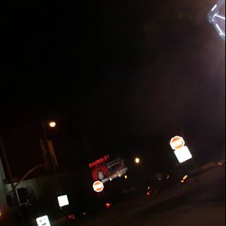 Blurry Night Street Scene