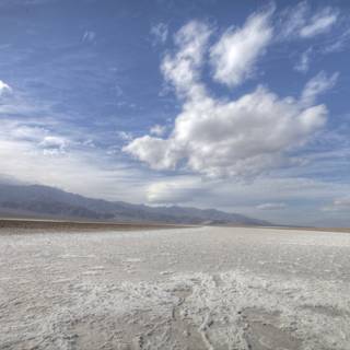 Majestic Salt Flats with Mountain View