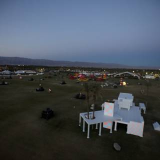Night View of Coachella Airfield Tents