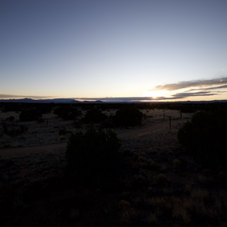 Desert Twilight Along a Remote Dirt Road