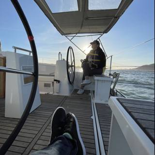 Relaxing on the Sailboat's Deck