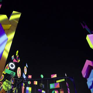 Neon Geometry: A Coachella Night