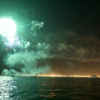Fireworks Spectacular over the Ocean