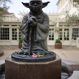 Yoda Statue at Skywalker Ranch Fountain