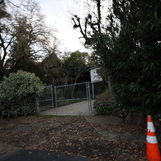 Quiet Suburban Driveway on Overcast Winter Evening