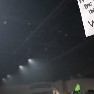 Wobbleland EDM Festival Sign Through Smoky Stage Haze