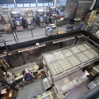 Industrial Bakery Kitchen from Above - Production Floor