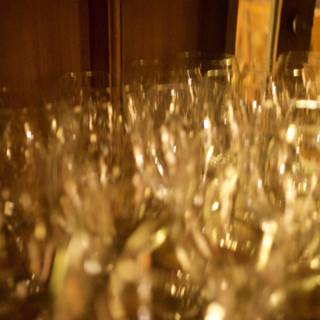 Last Call: Empty Wine Glasses at the Bar