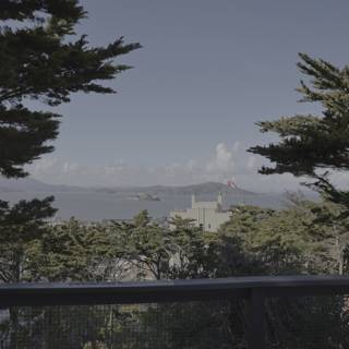 Majestic View of Golden Gate Bridge from a Deck
