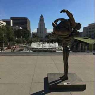 Urban Art: Statue and Fountain at the Civic Center Mall