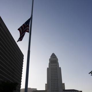 City Hall's Half-Mast American Flag