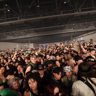Massive Indoor EDM Festival Crowd at Wobbleland 2026