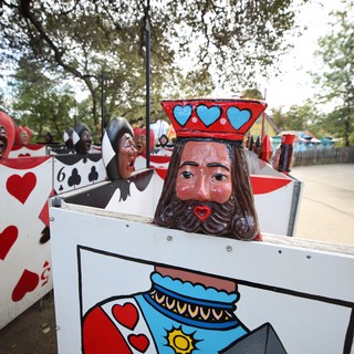 Alice in Wonderland Playing Card Characters Ride Sculpture