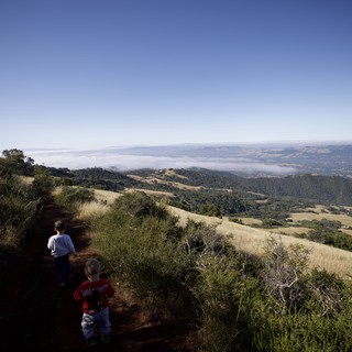 Young Explorers Hiking Above the Clouds on Mt. Diablo
