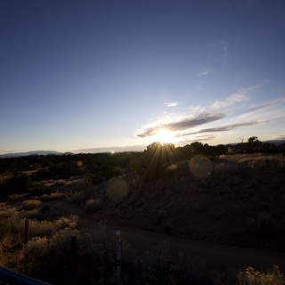 Sunset Over Desert Trail in New Mexico