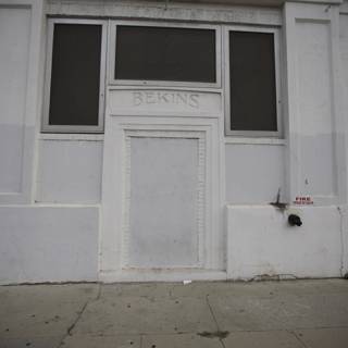 White Building with Door and Window