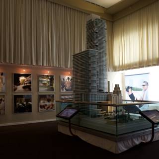 Architectural Model on Display in an Artistic Room