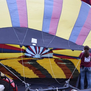 Inside the Envelope: Hot Air Balloon Inflation at Dawn