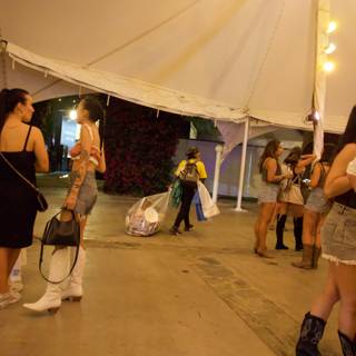 Capturing Moments: Nighttime Gatherings at Coachella 2024