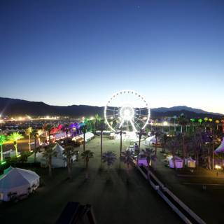 Nighttime Fun at Coachella's Ferris Wheel