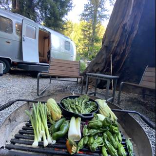 Grilling Vegetables by the Trailer