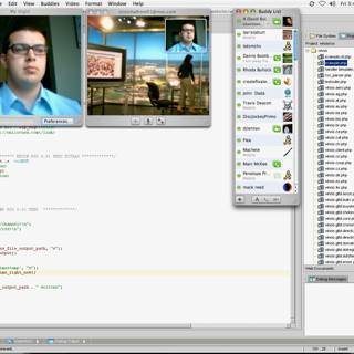 Virtual Meeting with a Glasses-wearing Man