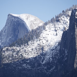 Half Dome in Winter Snow, Yosemite National Park
