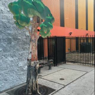 Green Leafed Tree on a Sidewalk in LA